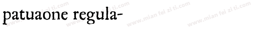 patuaone regula字体转换